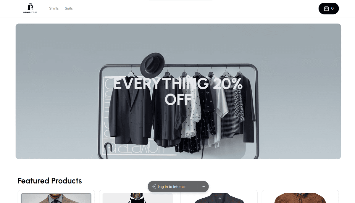 PrimeAttire - Modern SaaS E-Commerce Platform