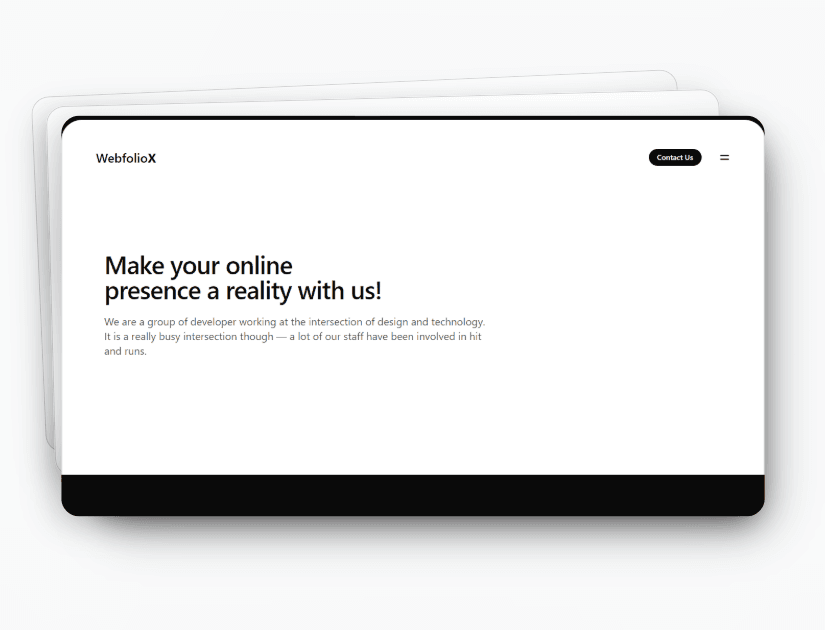 WebfolioX – Interactive Portfolio
